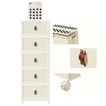 Armario Organizador Dobravel 5 Andares Empilhavel Organizaçao Roupa Objetos Decoraçao Sala Quarto Banheiro Cozinha