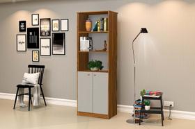 Armário Organizador Estante 2 Portas Office Escritório Nature com OffWhite - Rede Móveis