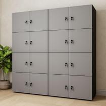 Armário Organizador Locker 16 Portas c/ Chave F5 Office