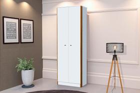 Armário Organizador Multiuso 2 Porta Office Escritório Branco com Nature - Rede Móveis