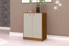 Armário Organizador Multiuso Balcão 2 Portas Office Escritório OffWhite com Nature - Rede Móveis