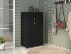 Armário Organizador Multiuso Rosana 2 Portas Ajl Móveis - Preto