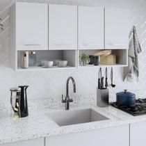 Armário Organizador Para Cozinha 4 Portas Parede Aereo Cozinha Suspenso Multiuso MoveisBonatto