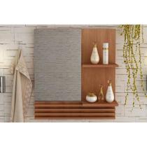 Armário p/ Banheiro Espelheira Suspensa BN3614 cor Amêndoa - Tecno Mobili Armário p/ Banheiro Espelheira Suspensa BN3614 cor Amêndoa - Tecno Mobili