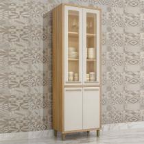 Armário Paneleiro 4 Portas com Vidro Torino Armário Paneleiro 4 Portas com Vidro Torino