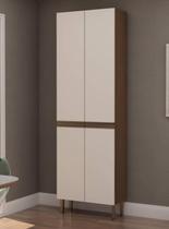 Armário Paneleiro Alto 80cm com pés 4 portas 1305 Linha Conecta Genialflex Armário Paneleiro Alto 80cm com pés 4 portas 1305 Linha Conecta Genialflex