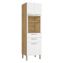 Armário Paneleiro Ametista Micro-ondas 2 Gavetas Freijó Supremo - Kits Paraná Armário Paneleiro Ametista Micro-ondas 2 Gavetas Freijó Supremo - Kits Paraná