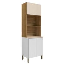 Armário Paneleiro Art 6007 Duplo Forno Freijó Ártico Soft - Kits Paraná