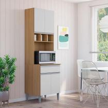 Armário Paneleiro Duplo Ambiente Andréia Amêndoa Branco - Ajl