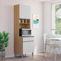 Armário Paneleiro Duplo Ambiente Andréia Amêndoa Branco - AJL