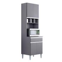 Armário Paneleiro Duplo Andréia Cinza Fosco - Ajl