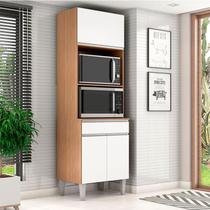 Armário Paneleiro Torre Quente 2 Fornos Ambiente Andréia Amêndoa Branco - AJL Armário Paneleiro Torre Quente 2 Fornos Ambiente Andréia Amêndoa Branco - AJL