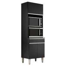 Armário Paneleiro Torre Quente 2 Fornos Andréia Preto Fosco - Ajl Armário Paneleiro Torre Quente 2 Fornos Andréia Preto Fosco - Ajl