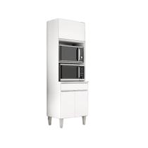 Armário Paneleiro Torre Quente Forno e Microondas AJL Móveis Branco