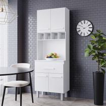Armário Paneleiro Vitória Para Cozinha 4 Portas 1 Gaveta Moblis cor: Branco Armário Paneleiro Vitória Para Cozinha 4 Portas 1 Gaveta Moblis cor: Branco