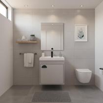 Armário Para Banheiro 40Cm Mdf Com Cuba - Cremona Lineo Armário Para Banheiro 40Cm Mdf Com Cuba - Cremona Lineo