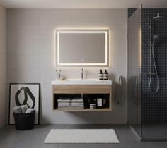 Armário Para Banheiro 60Cm Mdf Com Cuba - Zoff Berlin