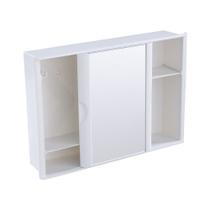 Armário para Banheiro Astra Versátil com Espelho e Porta de Correr A21 Embutir/Sobrepor