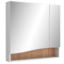 Armário Para Banheiro com Espelho 80cm Evie B06 Branco Tau - Lyam Decor Armário Para Banheiro com Espelho 80cm Evie B06 Branco Tau - Lyam Decor