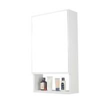 Armário para Banheiro com Espelho Tebas Branco 34cm - Mercado das Prateleiras