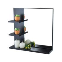 Armário para Banheiro com Espelho Viena Preto 45cm Armário para Banheiro com Espelho Viena Preto 45cm