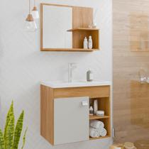 Armário para Banheiro, Kit Banheiro Completo MDF Armário Espelheira e Cuba Inclusos