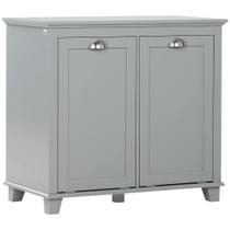 Armário para Cesto de Roupa HOMCOM com Dupla Inclinação 76x40x70 cm Cinza Armário para Cesto de Roupa HOMCOM com Dupla Inclinação 76x40x70 cm Cinza