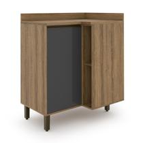 Armário para Cozinha 1 Porta Confort Batrol Móveis Marrom/Cinamomo/Grafite
