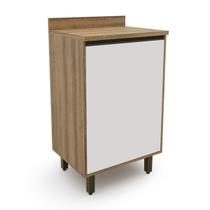 Armário para Cozinha 1 Porta Confort Marrom/Cinamomo/Off White Armário para Cozinha 1 Porta Confort Marrom/Cinamomo/Off White