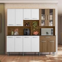 Armário para Cozinha 12 Portas 1 Gaveta Clara Yescasa Bege/Carvalho/Branco Armário para Cozinha 12 Portas 1 Gaveta Clara Yescasa Bege/Carvalho/Branco