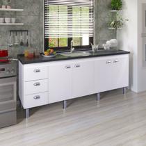 Armário para Cozinha 194 Cm 4 Portas 3 Gavetas São Luis