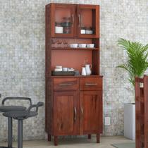 Armário para Cozinha 4 Portas 2 Gavetas Madeira Maciça Mogano 48 - Lanes Armário para Cozinha 4 Portas 2 Gavetas Madeira Maciça Mogano 48 - Lanes