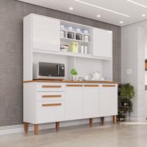 Armário para Cozinha 6 Portas 2 Gavetas Luna Plus Yescasa Branco Armário para Cozinha 6 Portas 2 Gavetas Luna Plus Yescasa Branco