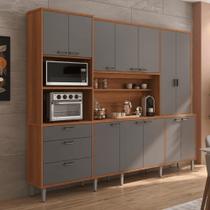 Armario para cozinha Egito jequitiba/grafite