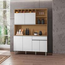 Armário para Cozinha Kit Ambiente Alice Amêndoa Branco - AJL Armário para Cozinha Kit Ambiente Alice Amêndoa Branco - AJL