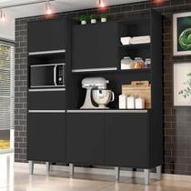 Armário para Cozinha Kit Ambiente Isabel Preto Fosco - AJL Armário para Cozinha Kit Ambiente Isabel Preto Fosco - AJL