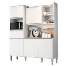 Armário Para Cozinha Kit Isabel Branco Brilho - Ajl