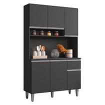 Armário Para Cozinha Kit Márcia Cinza Fosco - Ajl