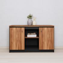 Armário para Escritório 120x72cm Multiuso Baixo com Chave 25mm Credenza Yescasa