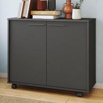 Armário para Escritório 2 Portas 2 Prateleiras Preto Bmu 114 - Brv Armário para Escritório 2 Portas 2 Prateleiras Preto Bmu 114 - Brv