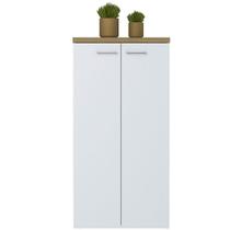 Armário Para Escritório 2 Portas 3 Prateleiras Loke Olmo/branco Armário Para Escritório 2 Portas 3 Prateleiras Loke Olmo/branco