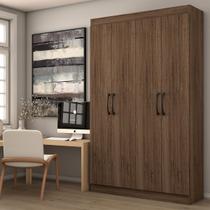 Armário para Escritório Albuquerque 4 Portas 8 Prateleiras Castanho - Panorama Móveis Armário para Escritório Albuquerque 4 Portas 8 Prateleiras Castanho - Panorama Móveis