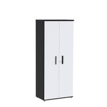 Armário para Escritório Alto 02 Portas Pivotante Aac1600 Preto/Branco