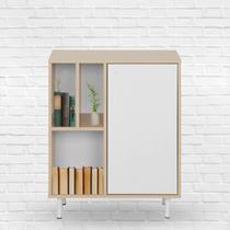 Armário Para Escritório Baixo 1 Porta 5 Nichos Colab