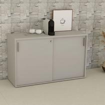 Armário para Escritório Baixo 120cm X 74cm com 2 Portas de Correr e Chave Corporate