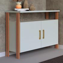 Armário para Escritório Industrial 2 Portas 100% Mdf Off White/Freijó F32 - Pradel