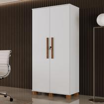 Armário para Escritório Multiuso 2 Portas com Chave 100% MDF Dacar Branco Armário para Escritório Multiuso 2 Portas com Chave 100% MDF Dacar Branco
