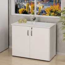 Armário Para Escritório Multiuso Baixo Fechado 2 Portas 80cm