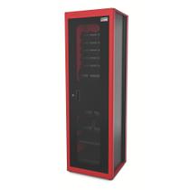 Armário para Ferramentas com 1 Porta, 29 Caixas Plásticas BIN e Visor Tramontina PRO Vermelho