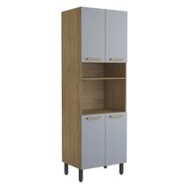 Armário para Forno Cozinha 4 Portas 1 Prateleira Axé Cinza Armário para Forno Cozinha 4 Portas 1 Prateleira Axé Cinza